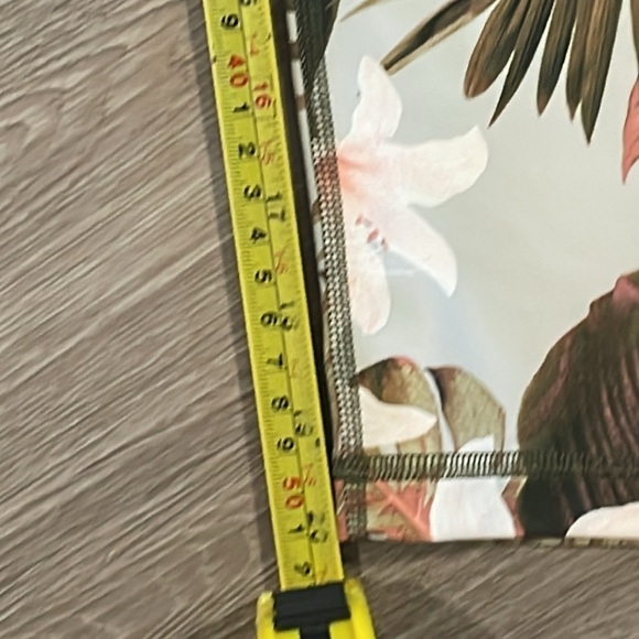 Old Navy Women Leggings Small Green & Pink Floral Powersoft Workout Athleisure - Picture 14 of 14